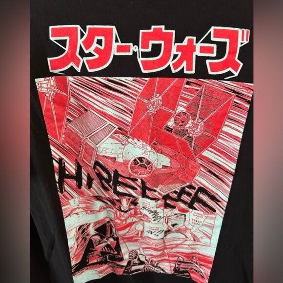 Star Wars Mad Engine Graphic T-Shirt Black & Red Sz Large - Picture 8 of 13